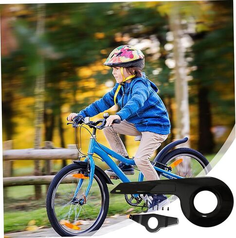 Bike Chain Cover, Bike Chain Guard Fit for 32-36 Teeth Universal Bicycle Chain Guard Kids Sturdy Bike Chain Cover for Bike Accessories Black, Bike Chain Guard, Standard in Kuwait