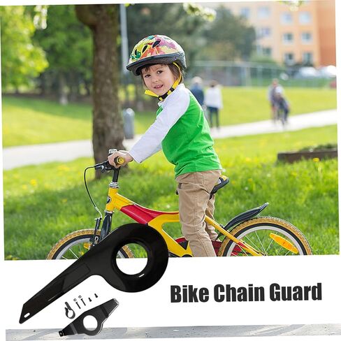 Bike Chain Cover, Bike Chain Guard Fit for 32-36 Teeth Universal Bicycle Chain Guard Kids Sturdy Bike Chain Cover for Bike Accessories Black, Bike Chain Guard, Standard in Kuwait