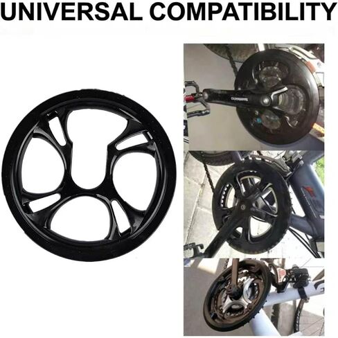 48-Teeth 4-Bolt Bicycle Chain Guard PC Plastic Bash Guard 4.7in Hole Spacing with Mounting Screws for Mountain Bike MTB Riding Pants Protection Black in Saudi Arabia