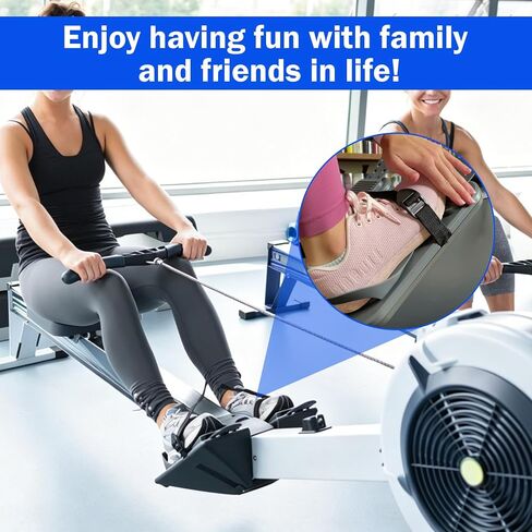 استبدال أشرطة القدم لآلة التجديف متوافقة مع طراز Concept 2 Rower Model D & E، حزام قدم من النايلون قابل للتعديل لآلة التجديف الداخلية، عبوتان in Kuwait