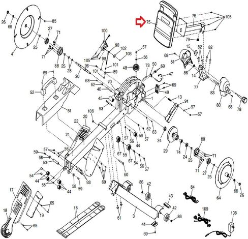Display Console Panel Assembly 406333 Works W Proform Premier 700 - PFTL791170 Rower in Kuwait