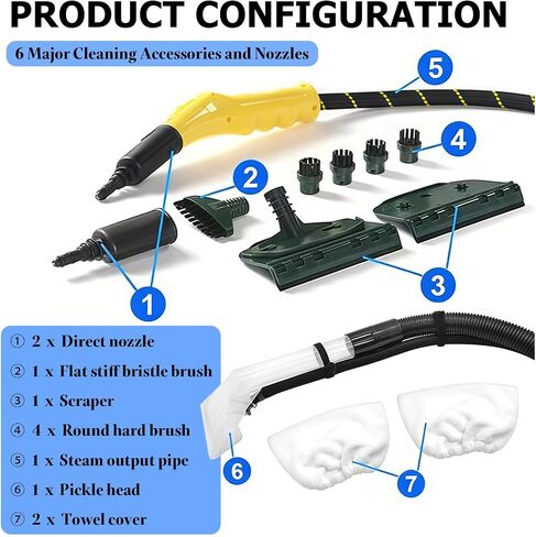 Commercial Heated Carpet and Furniture Cleaning Machine, Equipped with a 7.5L Cleaning Water Tank and a 12L Removable Wastewater Tank, and Can Deeply Clean Carpets, Sofas, Car Seats, Stairs, Etc in Kuwait