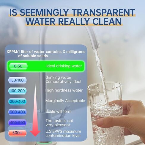 TDS Meter Digital Water Tester 3-in-1 – Measures TDS, EC & Temperature – 0-9999 ppm – High Accuracy Water Quality Tester for Drinking Water, Aquariums, Pools, Hydroponics – White in Saudi Arabia
