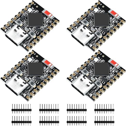 4 قطع لوحة تطوير صغيرة ESP32-S3، ESP32-S3 ثنائي النواة WiFi + Bluetooth 5.0 IoT Dev Kit، USB-C، 240 ميجا هرتز MCU، وحدة لاسلكية 2.4 جيجا هرتز، لوحة مدمجة منخفضة الطاقة (بدون رأس ملحوم) in Kuwait