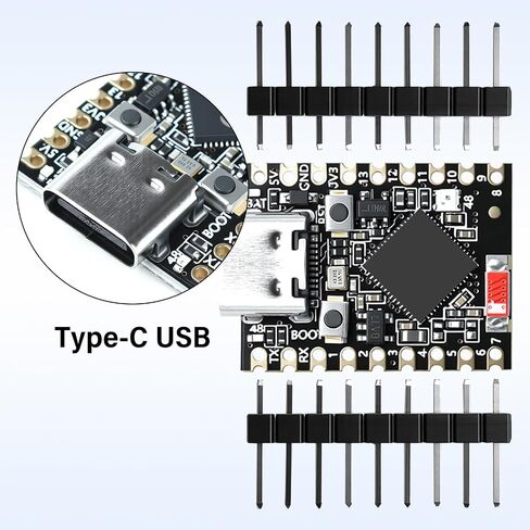 4 قطع لوحة تطوير صغيرة ESP32-S3، ESP32-S3 ثنائي النواة WiFi + Bluetooth 5.0 IoT Dev Kit، USB-C، 240 ميجا هرتز MCU، وحدة لاسلكية 2.4 جيجا هرتز، لوحة مدمجة منخفضة الطاقة (بدون رأس ملحوم) in Kuwait