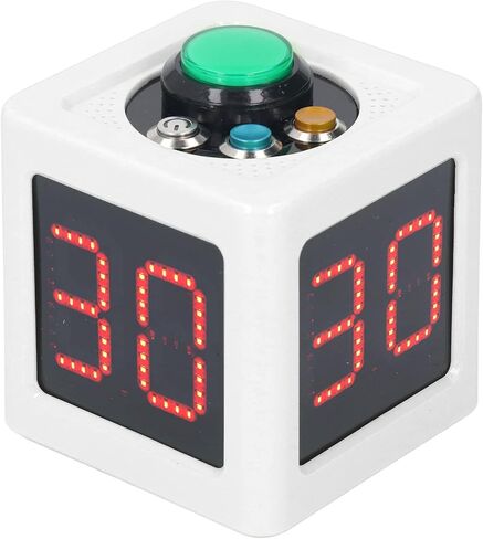 Cube Timer ABS 3 Buttons 1.4in 4 Sided Digital Countdown Stopwatch for Private Poker Chess Casinos Timer (White) in Kuwait