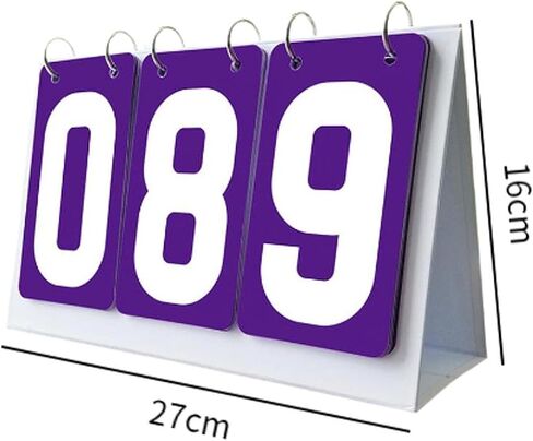 kowaku Sports Scoreboard, Flip Number Score Board, Manual Score Flip Cards 3 Digits Score Keeper, Table Score Flipper for Volleyball in Kuwait