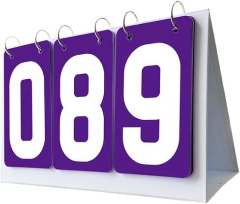 kowaku Sports Scoreboard, Flip Number Score Board, Manual Score Flip Cards 3 Digits Score Keeper, Table Score Flipper for Volleyball in Kuwait