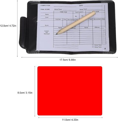 Referee Tools Set with 5 Red and 5 Yellow Cards, Stainless Steel Whistle, Portable Scorebook with Pencil, Soccer Referee Kit for Sports Officials and Soccer Games in Kuwait