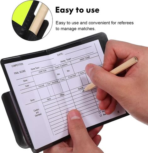 Referee Tools Set with 5 Red and 5 Yellow Cards, Stainless Steel Whistle, Portable Scorebook with Pencil, Soccer Referee Kit for Sports Officials and Soccer Games in Kuwait