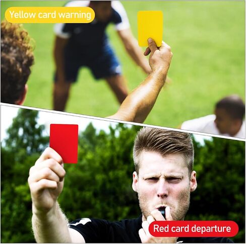 Referee Tools Set with 5 Red and 5 Yellow Cards, Stainless Steel Whistle, Portable Scorebook with Pencil, Soccer Referee Kit for Sports Officials and Soccer Games in Kuwait