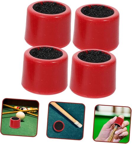 Abaodam 4pcs Billiard Cue Tip Trimmer Double-Sided Shaper Tool for Pool Cue Maintenance Red Design for Better Ball Control Lightweight and Portable in Kuwait