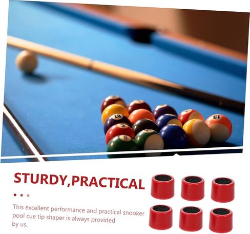 Abaodam 4pcs Billiard Cue Tip Trimmer Double-Sided Shaper Tool for Pool Cue Maintenance Red Design for Better Ball Control Lightweight and Portable in Kuwait