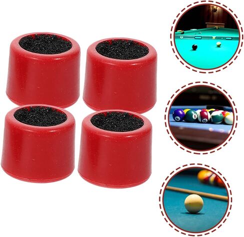 Abaodam 4pcs Billiard Cue Tip Trimmer Double-Sided Shaper Tool for Pool Cue Maintenance Red Design for Better Ball Control Lightweight and Portable in Kuwait