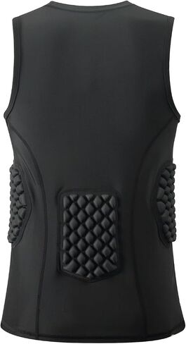 Padded Shirt Compression Shorts & Soft Shell Rugby Helmet with Chest, Rib, Shoulder, Head ,Back Protector in Kuwait