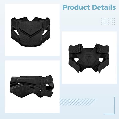 Goalkeeper Headgear for Soccer Rugby Baseball, EVA Protective Helmet with Sponge Padding, X-Shape Strap, Black, 11.2 x 5.2 x 1.4 in in Kuwait