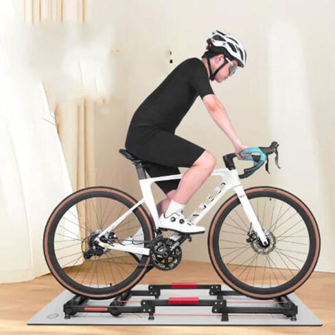 Adjustable Indoor Cycling Roller Trainer, Quiet Stationary Bike Trainer Stand with Smooth Rollers, Aluminum Alloy Bike Training Stand for Road Bikes Home Use in Kuwait