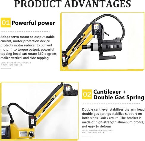 Electric Tapping Machine,Electric Tapping Arm with 312rpm,1000mm Flexible Tapping Arm, Drilling Tapping Machine in Kuwait