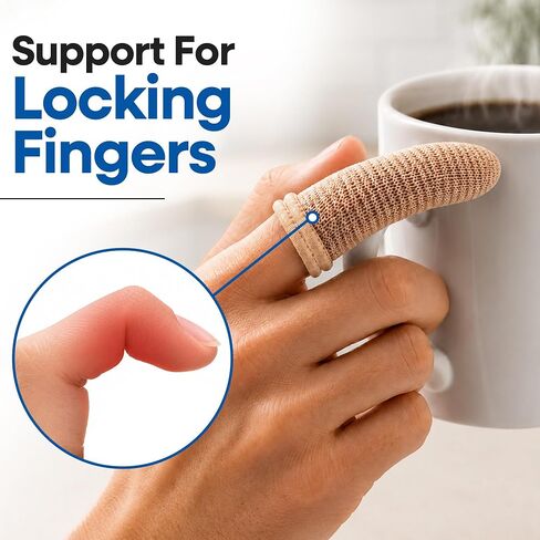75 Pack Cotton Finger Cots, Finger Protectors for Cuts, Breathable Finger Covers for Wound Care, Thumb Cots, Stretchy Finger Sleeves for Gardening, Work, Fitness, One Size (Beige, Fits Most) in Saudi Arabia
