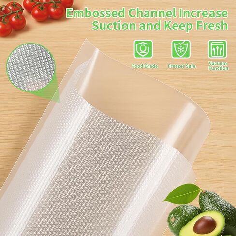 أكياس MakMeFre 400 باينت مقاس 6 × 10 بوصة مع خالية من مادة BPA وشديدة التحمل، رائعة لتخزين الطعام وحقيبة مانعة للتسرب مسبقًا in Kuwait