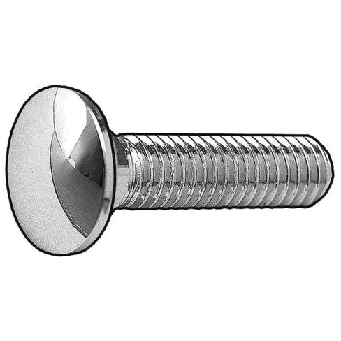 Carriage Bolt, Square Neck, 1/4"-20, 1-1/2 in L, Steel, Grade 5, Chrome, 5 PK - 1 Each in Kuwait
