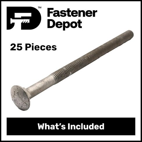 5/8 "-11 × 20 (25 حزمة) مسمار النقل المجلفن بالغمس الساخن درجة 307A للاستخدام الخارجي بواسطة Fastener Depot in Kuwait