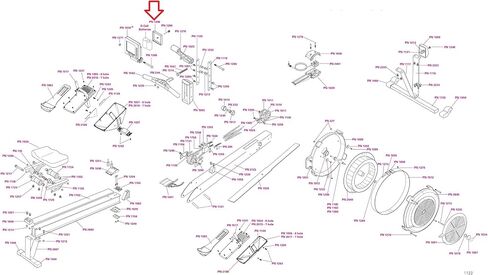 باب البطارية Pm5 وحدة التحكم 1096 تعمل مع Concept II Model D w PM5 Black Rower in Kuwait