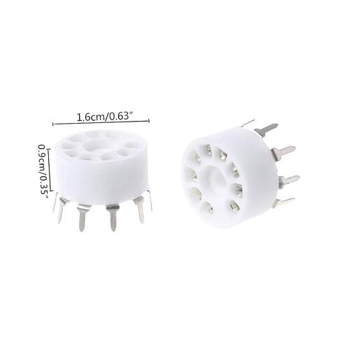 PURPLELILY 10x 9-pin Outlet Electronic Tube السيراميك مآخذ الفضة مطلي أنبوب حامل in Kuwait
