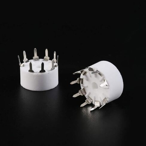 PURPLELILY 10x 9-pin Outlet Electronic Tube السيراميك مآخذ الفضة مطلي أنبوب حامل in Kuwait
