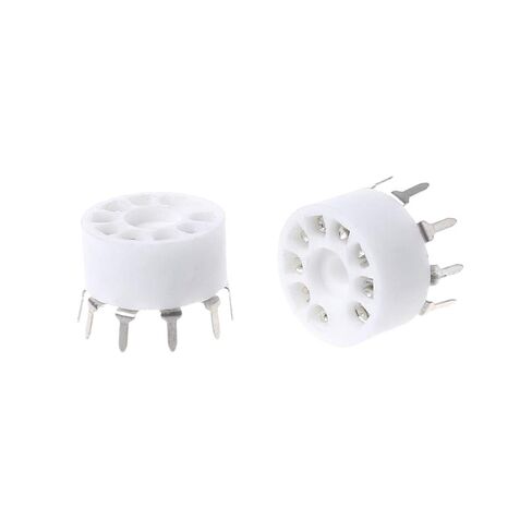 PURPLELILY 10x 9-pin Outlet Electronic Tube السيراميك مآخذ الفضة مطلي أنبوب حامل in Kuwait