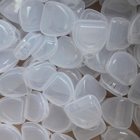 5pcs Portable Denture Storage Containers for Braces and Dentures, Pp Material Mouth Guard Boxes, Easy to Carry and Keep Orthodontic Retainers Safe and Clean for Travel and Business in Kuwait
