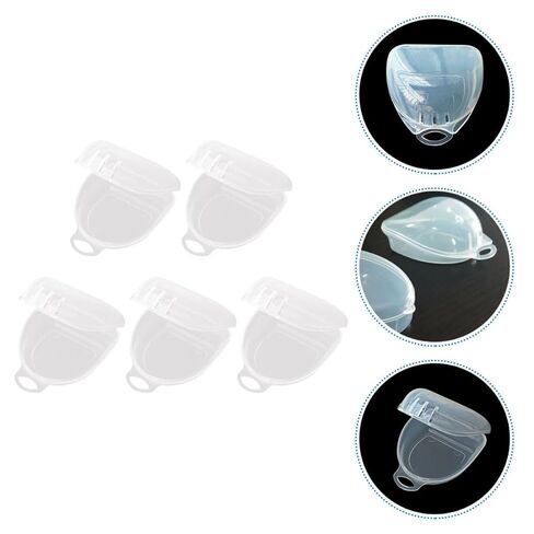 5pcs Portable Denture Storage Containers for Braces and Dentures, Pp Material Mouth Guard Boxes, Easy to Carry and Keep Orthodontic Retainers Safe and Clean for Travel and Business in Kuwait