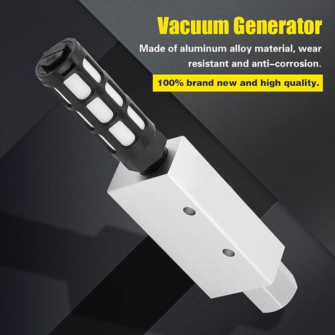 CV-20HS Pneumatic Vacuum Generator with Silencer Large Ventilation Air Exhaust Ejector (Aluminum Alloy Air Pneumatic Accessories) in Kuwait