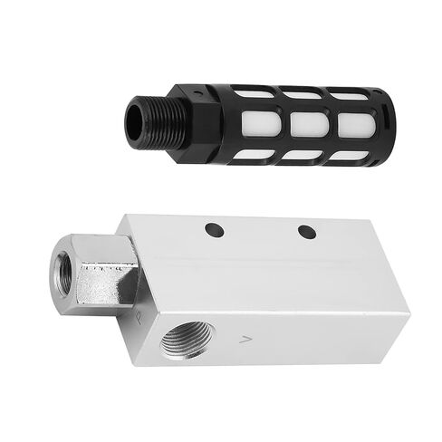 CV-20HS Pneumatic Vacuum Generator with Silencer Large Ventilation Air Exhaust Ejector (Aluminum Alloy Air Pneumatic Accessories) in Kuwait