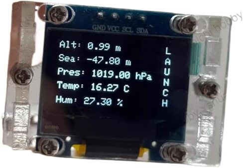 RC Model Rocket Altimeter Barometer with Pressure Temperature Humidity Monitoring Real-time Altitude Display Type-C Powered in Kuwait