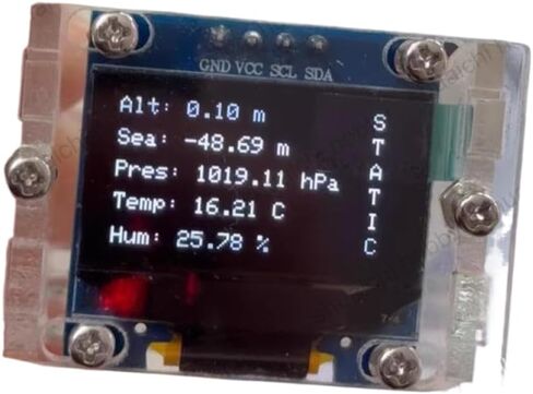 RC Model Rocket Altimeter Barometer with Pressure Temperature Humidity Monitoring Real-time Altitude Display Type-C Powered in Kuwait