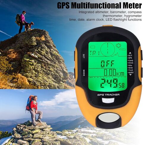 Yctze GPS مقياس الارتفاع بارومتر بوصلة ميزان الحرارة الرطوبة مع جهاز استشعار للتخييم في الهواء الطلق المشي لمسافات طويلة وتسلق الجبال in Kuwait