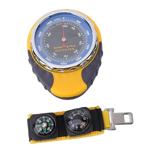 Altimeter Barometer Compass Temperature Meter for Outdoor Navigation, Multifunctional Altitude Temperature Meter for Hiking, ABS Material, 0-5000m 580-1040hPa -30-50 Degree in Kuwait
