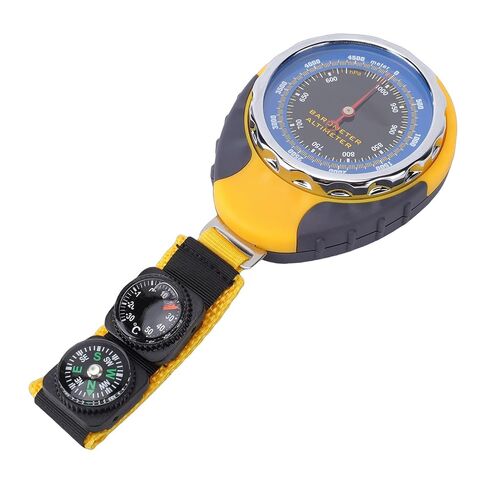 Altimeter Barometer Compass Temperature Meter for Outdoor Navigation, Multifunctional Altitude Temperature Meter for Hiking, ABS Material, 0-5000m 580-1040hPa -30-50 Degree in Kuwait