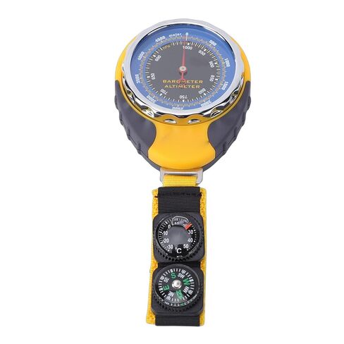 Altimeter Barometer Compass Temperature Meter for Outdoor Navigation, Multifunctional Altitude Temperature Meter for Hiking, ABS Material, 0-5000m 580-1040hPa -30-50 Degree in Kuwait