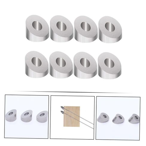 Alipis 8Pcs Stainless Steel 35 Degree Beveled Washers for Stair Railing Cable Connections Metal Cable Railing Kit Hardware Fasteners Replacement in Kuwait