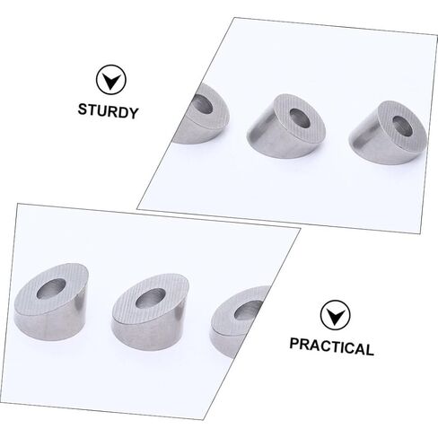 Alipis 8Pcs Stainless Steel 35 Degree Beveled Washers for Stair Railing Cable Connections Metal Cable Railing Kit Hardware Fasteners Replacement in Kuwait