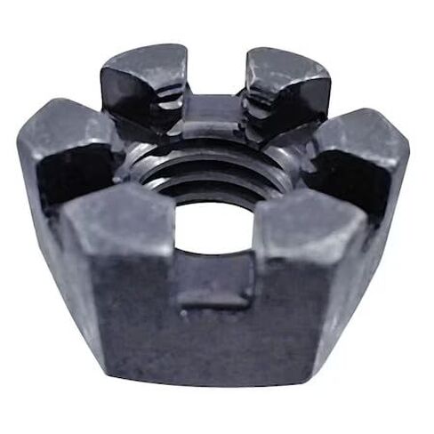 3/4"-16 Grade 5 Steel Slotted Castle Nut Plain Finish Model 351245G | Grade 5 high strength steel offers great tensile strength for heavy-duty machinery assembly 10 Pack in Kuwait