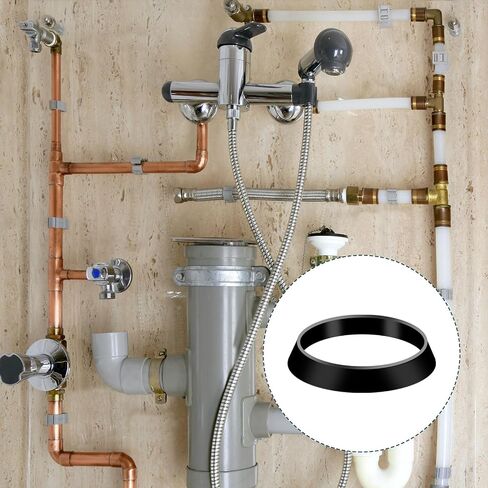 12pcs Cone Seal Ring Silicone Washer, Good Sealing Washer for 1 1/2 Inch Pipe, Rubber Gasket Washers for Sink Drains, Outdoor Water Pipes in Kuwait