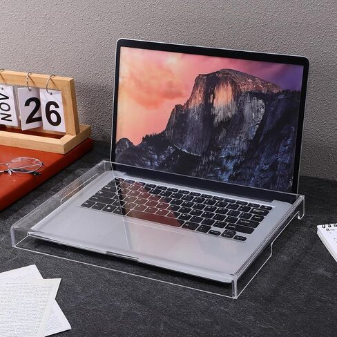 UKCOCO Transparent Acrylic Keyboard Protector Cover Dust Hood for Laptop and Desktop 13.77X9.84 Inch Waterproof Scratch Resistant Keyboard Dust Cover in Kuwait