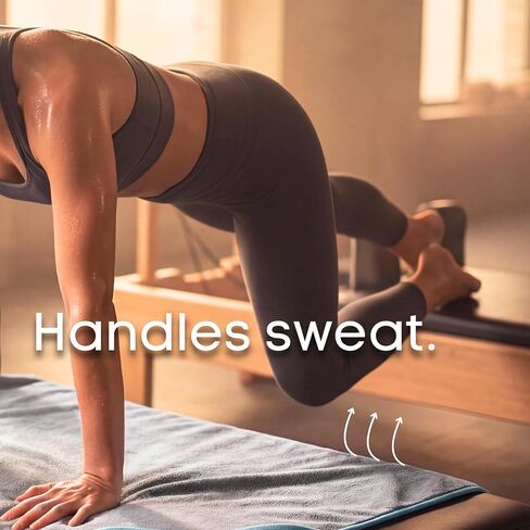 Pilates Towel Non Slip – Microfiber Yoga Mat Towel for Hot Pilates, Reformer & Floor Workouts, Sweat Absorbent, Quick Dry Gym & Workout Towel in Kuwait