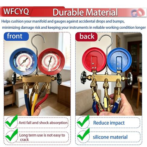 HVAC Gauge Boots 49190 Cover Compatible with Yellow Jacket JB 3-1/8" HVAC Gauges (1 Set) in Kuwait