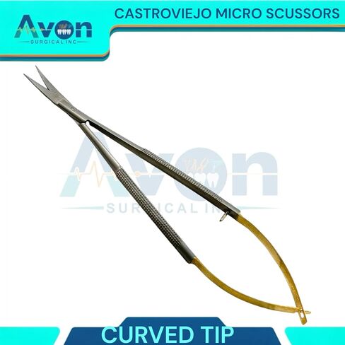 New Premium German Stainless Tc Castroviejo Micro Stitch Scissors 6 inches Curved With Tungsten Carbide Inserts Cynamed in Kuwait