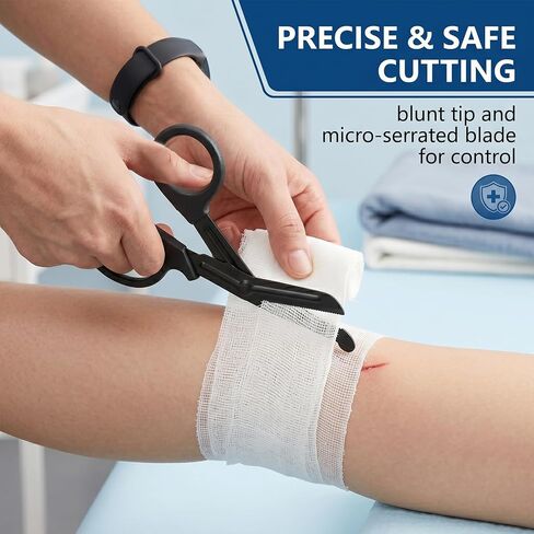 مقصان للصدمات من الفولاذ المقاوم للصدأ مقاس 5.8 بوصة، مقص طبي للممرضات والأطباء وطب الطوارئ وطب الطوارئ - ضمادات ومقص جراحي، أساسيات طلاب التمريض in Kuwait