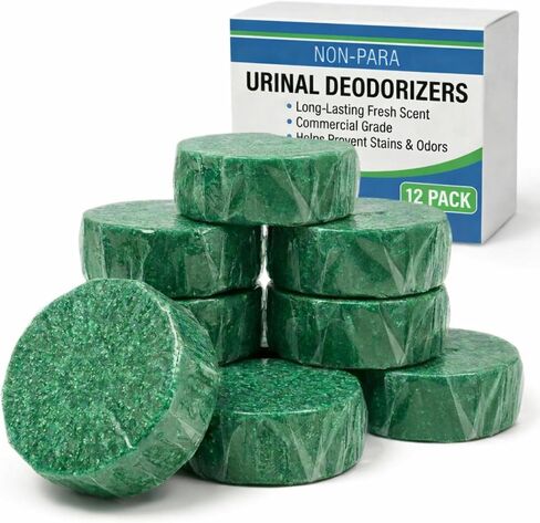Urinal Cakes Deodorizer, non-para, Urinal Blocks for Men Bathrooms, Long-Lasting Fresh Scent, Fits All Standard Urinals - Commercial and Home Use - 12 Pack in Kuwait